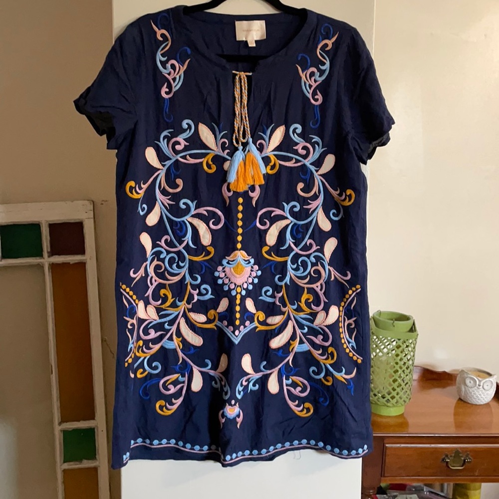 Skies Are Blue embroidered boho dress